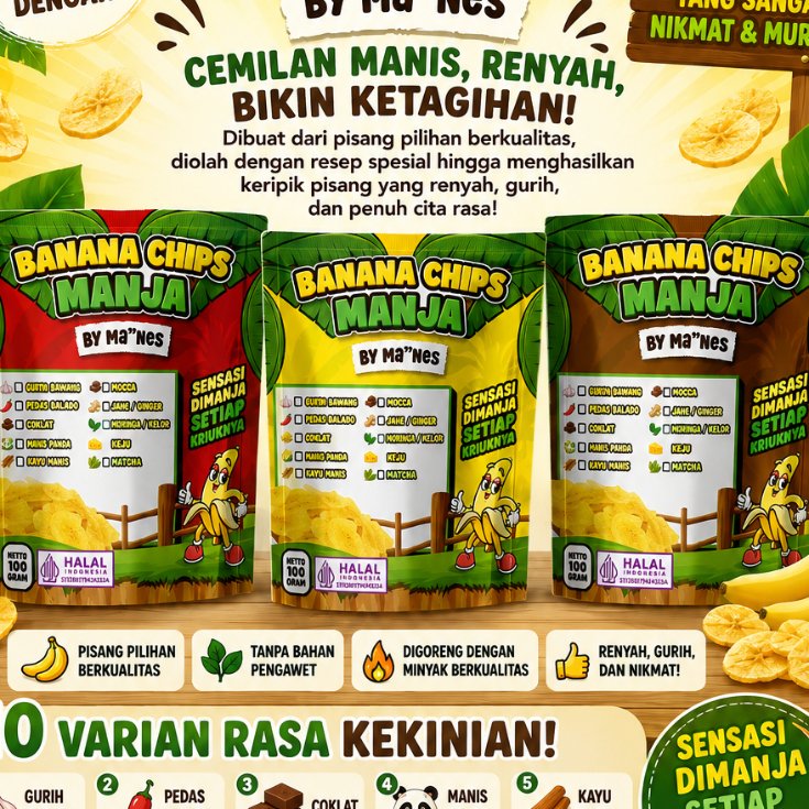 Logo BANANA CHIPS MANJA